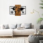 Wallity World Map With Compass - Accesorio de Pared Decorativo de Madera
